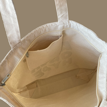 Triple Butterfly - Large Cream Tote